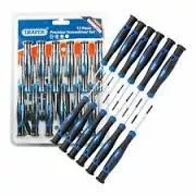 Draper 12pc precision screwdrivers Torx slot crosshead drivers