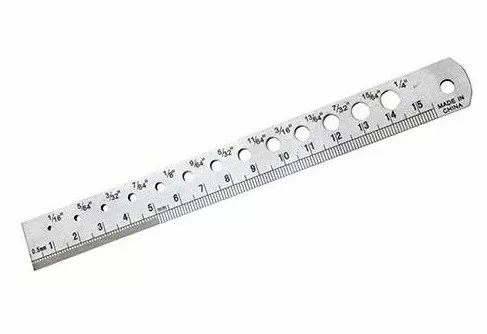 Imperial drill gauge 6" metal rule imperial metric 150mm ruler