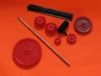 Various metric size gears and axle shaft