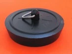 Black rubber bath plug